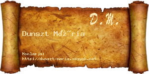 Dunszt Mária névjegykártya