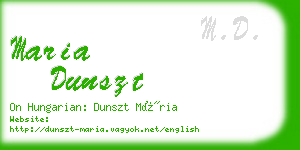 maria dunszt business card